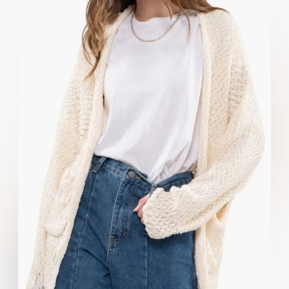 Blu Pepper Open Front Cardigan